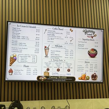 Yummy Land - Menu - Ice Cream & Frozen Yogurt Near Me - Laguna Hills, California Yummy Land - Menu - Ice Cream & Frozen Yogurt Near Me - Laguna Hills, California