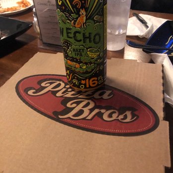 Pizza Bros - Beer and the New Yorker pizza we ate. - Pizza Near Me - Chattanooga, Tennessee