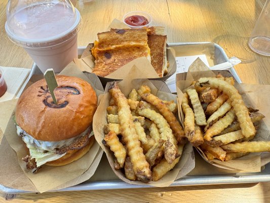 Burgers & Half Bottles by null