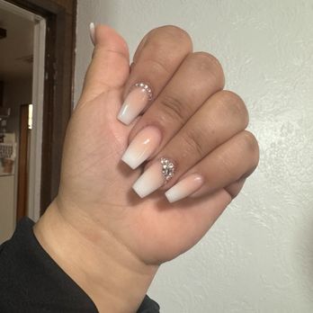 Tiffany's Beauty Lounge - Plain n simple white n pink ombré - Nail Salons Near Me - San Leandro, California Tiffany's Beauty Lounge - Plain n simple white n pink ombré - Nail Salons Near Me - San Leandro, California