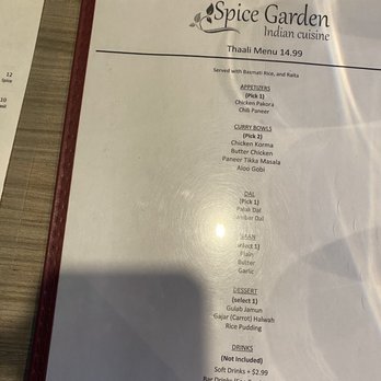 Spice Garden Indian Cuisine - Lunch special menu - Indian Near Me - Tucson, Arizona Spice Garden Indian Cuisine - Lunch special menu - Indian Near Me - Tucson, Arizona