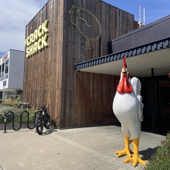 The Crack Shack - Here's a good shot of the front of the restaurant.  Say HI to Mr. Rooster!! - Chicken Shop Near Me - Costa Mesa, California