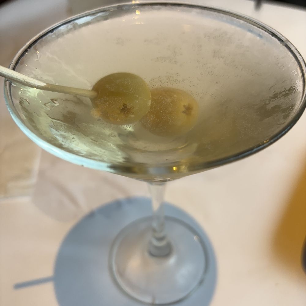 Bonefish Grill - Perfect dirty Bombay Gin martini with blue cheese stuffed olives. - Seafood Near Me - Whitehall, Pennsylvania Bonefish Grill - Perfect dirty Bombay Gin martini with blue cheese stuffed olives. - Seafood Near Me - Whitehall, Pennsylvania