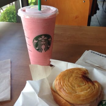 Starbucks - venti cotton candy frap with the DELICIOUS ham and cheese croissant!!!! - Coffee & Tea Near Me - Acworth, Georgia