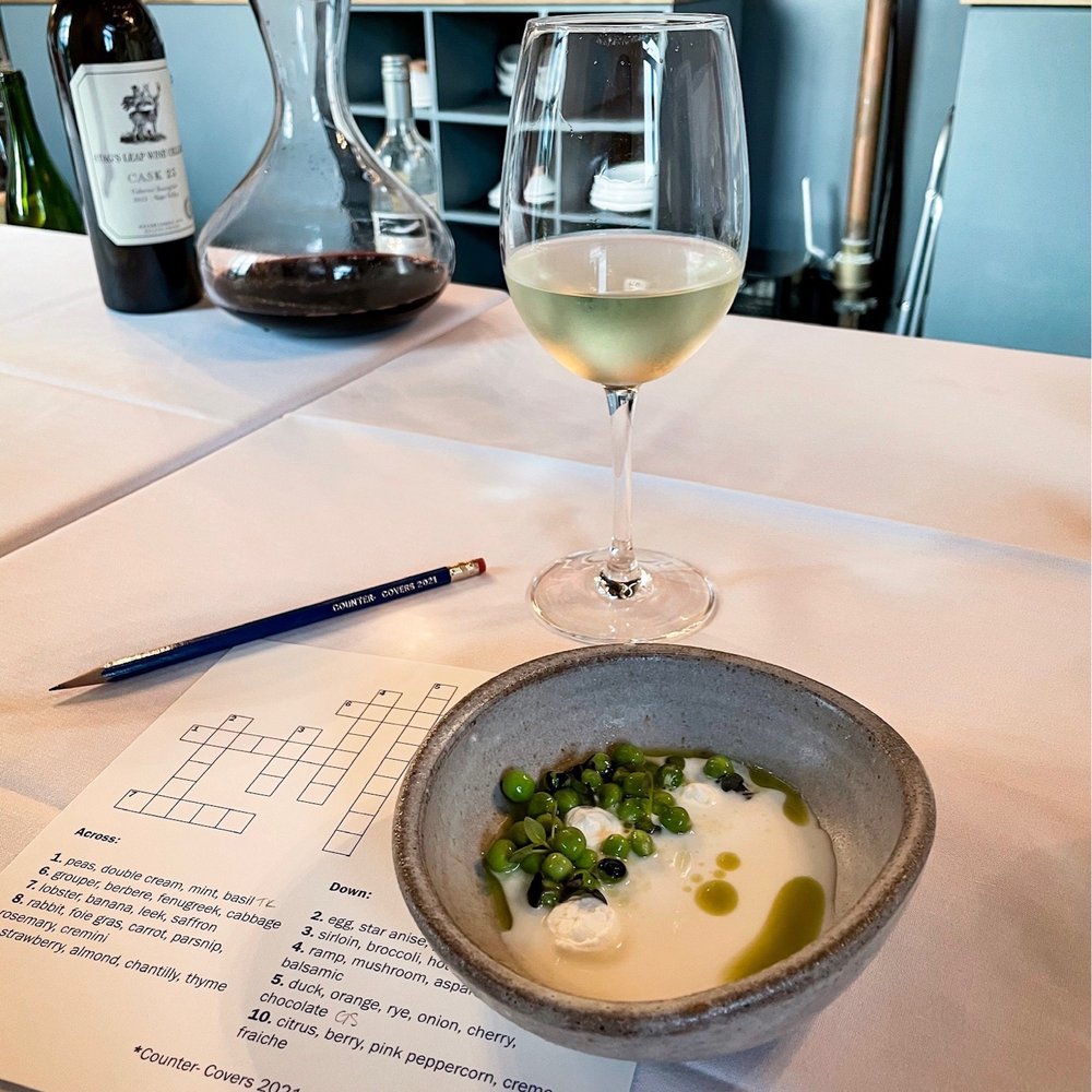 Counter- - This was the star of the night. The pea dish - New American Near Me - Charlotte, North Carolina