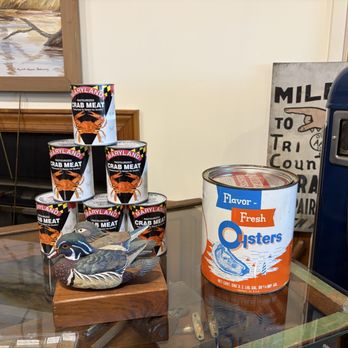 Chesapeake Heritage and Visitors Center - Cans of Crab and Oysters. Importance of a fresh seafood source available from the region. - Visitor Centers Near Me - Chester, Maryland