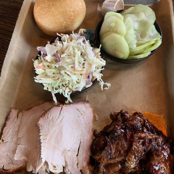 Wallabys Smokehouse - Turkey and BBQ beef with cucumber salad and coleslaw - Barbeque Near Me - American Fork, Utah Wallabys Smokehouse - Turkey and BBQ beef with cucumber salad and coleslaw - Barbeque Near Me - American Fork, Utah