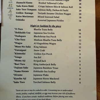 Blue Ribbon Sushi - Part of menu (may 2026) - Japanese Near Me - Boston, Massachusetts Blue Ribbon Sushi - Part of menu (may 2026) - Japanese Near Me - Boston, Massachusetts