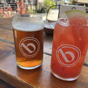 Brew Kitchen Bar - We sat in the outside area - my husband enjoyed his beer & I loved the refreshing watermelon sangria! - Gastropubs Near Me - Monterey Park, California