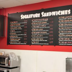 The Sandwich Spot - The menu I was talking about