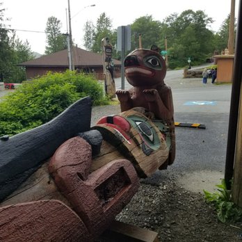 Saxman Totem Park - Totem pole carving spot, this one is over 100 years old - Cultural Center Near Me - Ketchikan, Alaska