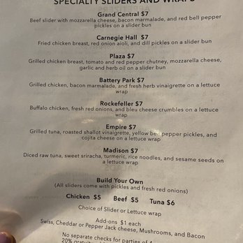 Bryant Park Nola - Menu - sliders and wraps - Bars Near Me - New Orleans, Louisiana Bryant Park Nola - Menu - sliders and wraps - Bars Near Me - New Orleans, Louisiana