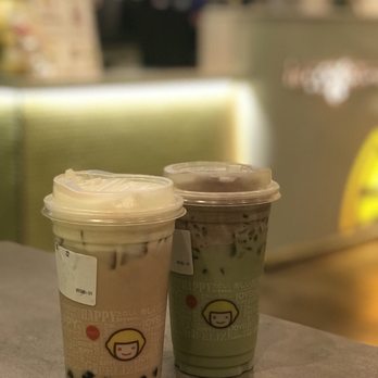 Happy Lemon - milk tea with salted cheese (front), matcha latte with tiramisu salted cheese (back) - Juice Bars & Smoothies Near Me - Cupertino, California Happy Lemon - milk tea with salted cheese (front), matcha latte with tiramisu salted cheese (back) - Juice Bars & Smoothies Near Me - Cupertino, California