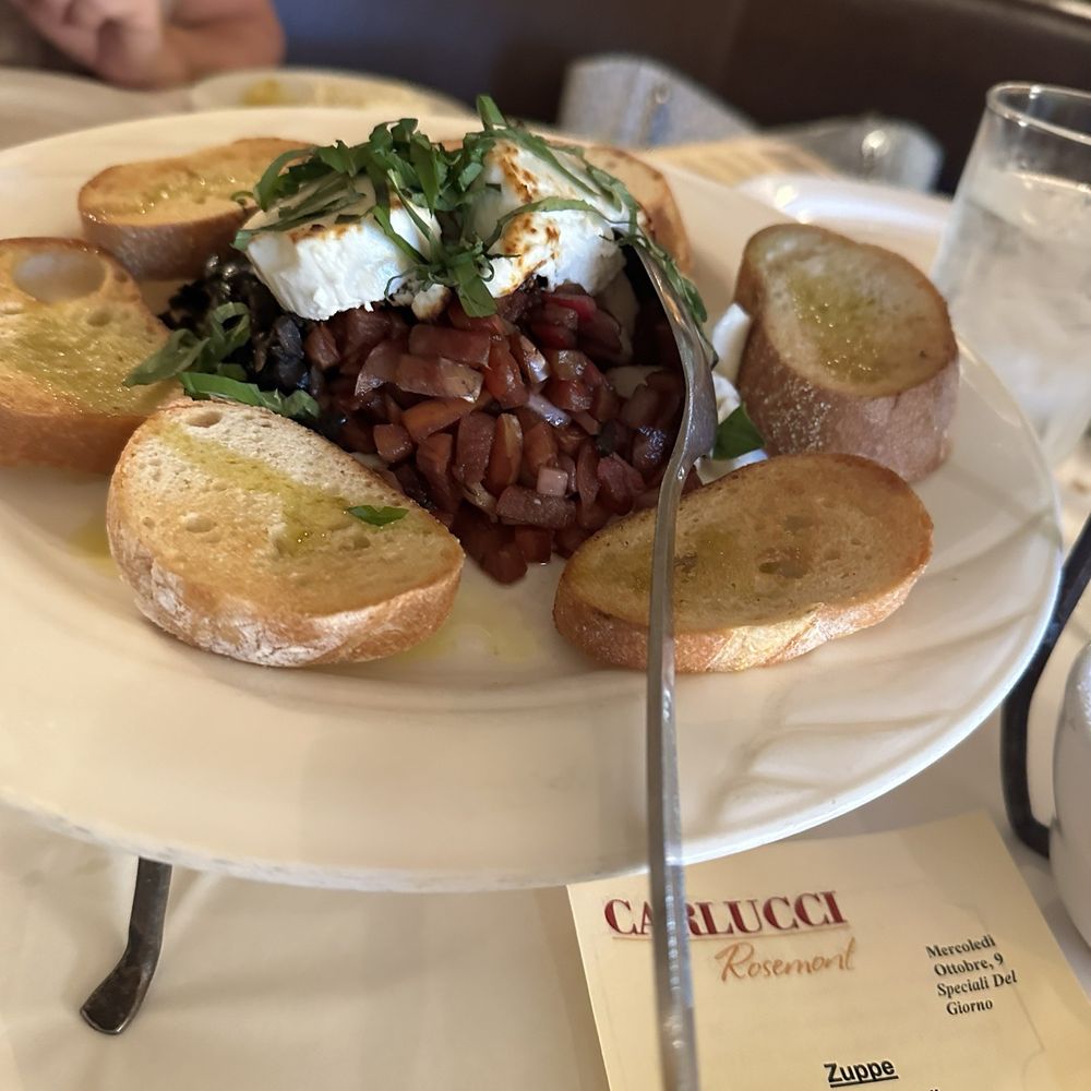 Carlucci Rosemont - Bruschetta Mista - Italian Near Me - Rosemont, Illinois Carlucci Rosemont - Bruschetta Mista - Italian Near Me - Rosemont, Illinois
