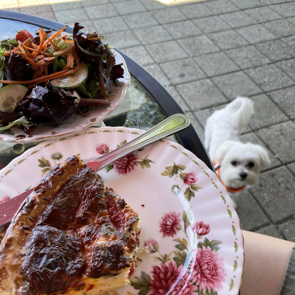 Quiche (Mediterranean) with side salad Quiche (Mediterranean) with side salad