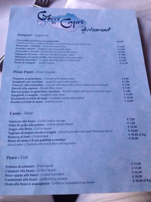 Menu photo 2 Gocce di Capri Restaurant Termini, NA