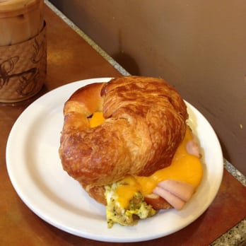 Coffee Works - Turkey, bacon, egg, and cheddar breakfast croissant at Coffee Works - Coffee & Tea Near Me - Sacramento, California Coffee Works - Turkey, bacon, egg, and cheddar breakfast croissant at Coffee Works - Coffee & Tea Near Me - Sacramento, California