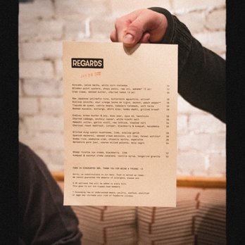 Regards - Menu - Cocktail Bars Near Me - Portland, Maine