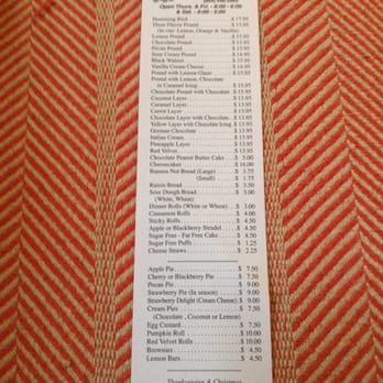 Swartzentruber's Bakery - price list - Bakeries Near Me - Abbeville, South Carolina Swartzentruber's Bakery - price list - Bakeries Near Me - Abbeville, South Carolina