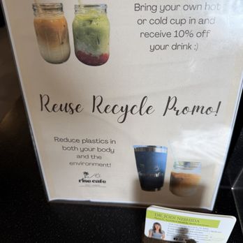 Rise Cafe - Reuse and recycle and be rewarded with a discount! - Coffee & Tea Near Me - Honolulu, Hawaii Rise Cafe - Reuse and recycle and be rewarded with a discount! - Coffee & Tea Near Me - Honolulu, Hawaii