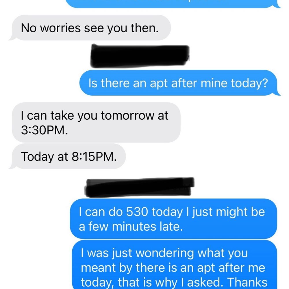 Beauty Blossom - Letting owner know as courtesy and she takes this as "rude" and says I was "difficult..." absolutely insane. - Eyelash Service Near Me - Woodbridge, Virginia