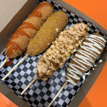 Chung Chun Rice Hotdog - a variety of hotdogs - Hot Dogs Near Me - Toronto, Ontario
