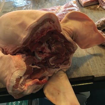 Proletariat Butchery - So much meat in the head! Zeph uses it all, unlike many butchers who just throw it away. We bought the jowls from this guy. - Butcher Near Me - Portland, Oregon Proletariat Butchery - So much meat in the head! Zeph uses it all, unlike many butchers who just throw it away. We bought the jowls from this guy. - Butcher Near Me - Portland, Oregon