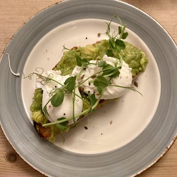 The Castle & Ball - Smashed avocado and poached eggs on sourdough - Hotels Near Me - Marlborough, WIL