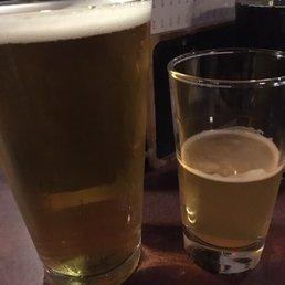 Kaiser Kolsch on left strawberry blonde sample