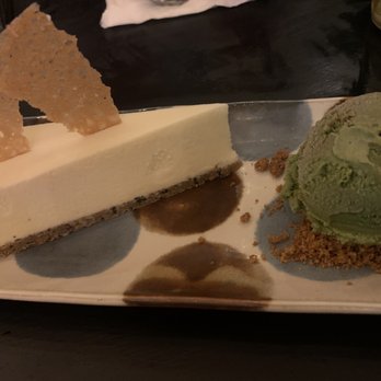 Beat Mazesoba - Yuzu cheesecake with Uji-Chan ice cream - Ramen Near Me - Flushing, New York Beat Mazesoba - Yuzu cheesecake with Uji-Chan ice cream - Ramen Near Me - Flushing, New York