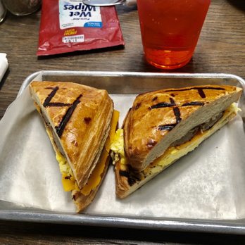 Wild Oak Cafe - The Breakfast Sandwich with sausage and Rose Water - Cafes Near Me - Glendale, California Wild Oak Cafe - The Breakfast Sandwich with sausage and Rose Water - Cafes Near Me - Glendale, California