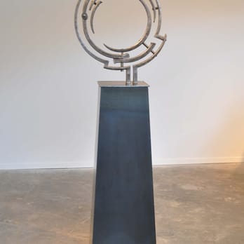 Quicksilver Metalsmithing - "Mended Moon", freestanding sculpture. Steel, 73" tall. - Professional Services Near Me - Seattle, Washington Quicksilver Metalsmithing - "Mended Moon", freestanding sculpture. Steel, 73" tall. - Professional Services Near Me - Seattle, Washington