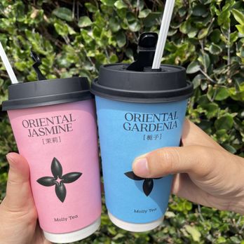 Molly Tea - Osmanthus Green Milk Tea and Gardenia Oat Milk Tea - Bubble Tea Near Me - San Gabriel, California
