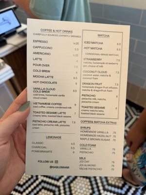Menu photo 2 Sable Miami, FL