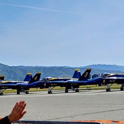 California International Airshow - ...Great AIR-SHOW for Friends and Family!! DURING the show, Eric Tucker landed a plane on top of a moving AMbulance! Wow #FamPhun