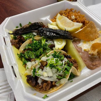 Tacos El Jefe's - Todays special $9.99 taco plate ! 3 carne aside tacos, beans , rice and agua Fresca. - Chicken Wings Near Me - Las Vegas, Nevada Tacos El Jefe's - Todays special $9.99 taco plate ! 3 carne aside tacos, beans , rice and agua Fresca. - Chicken Wings Near Me - Las Vegas, Nevada