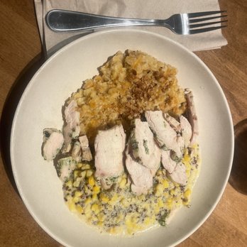 Flower Child - Chicken Butternut Squash "Risotto" Sweet Corn & Quinoa - Salad Near Me - Charlotte, North Carolina Flower Child - Chicken Butternut Squash "Risotto" Sweet Corn & Quinoa - Salad Near Me - Charlotte, North Carolina