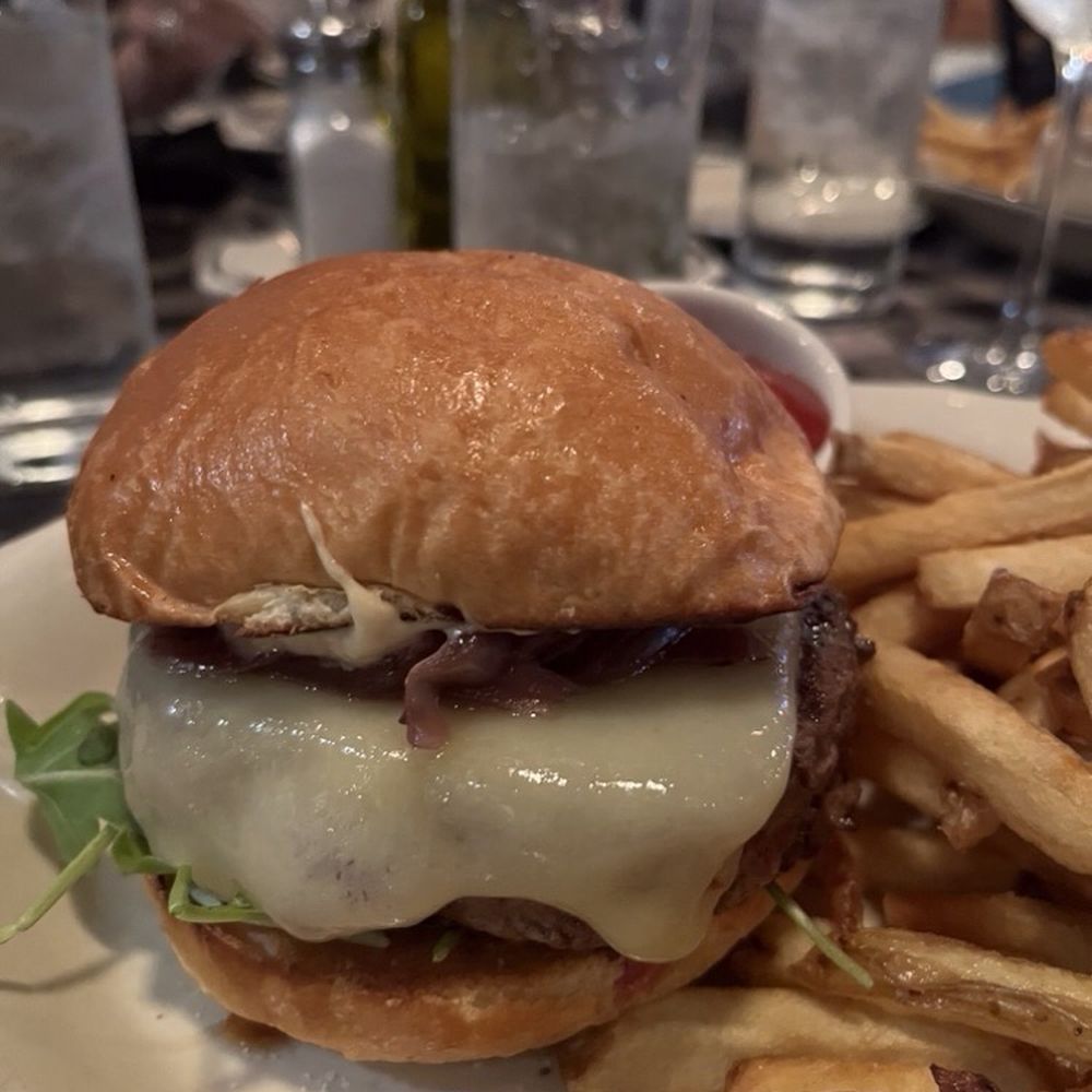 Burger and fries.
