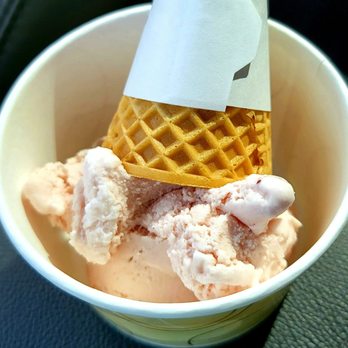 Graeter's Ice Cream - 1 scoop oregon strawberry - Candy Stores Near Me - Cincinnati, Ohio