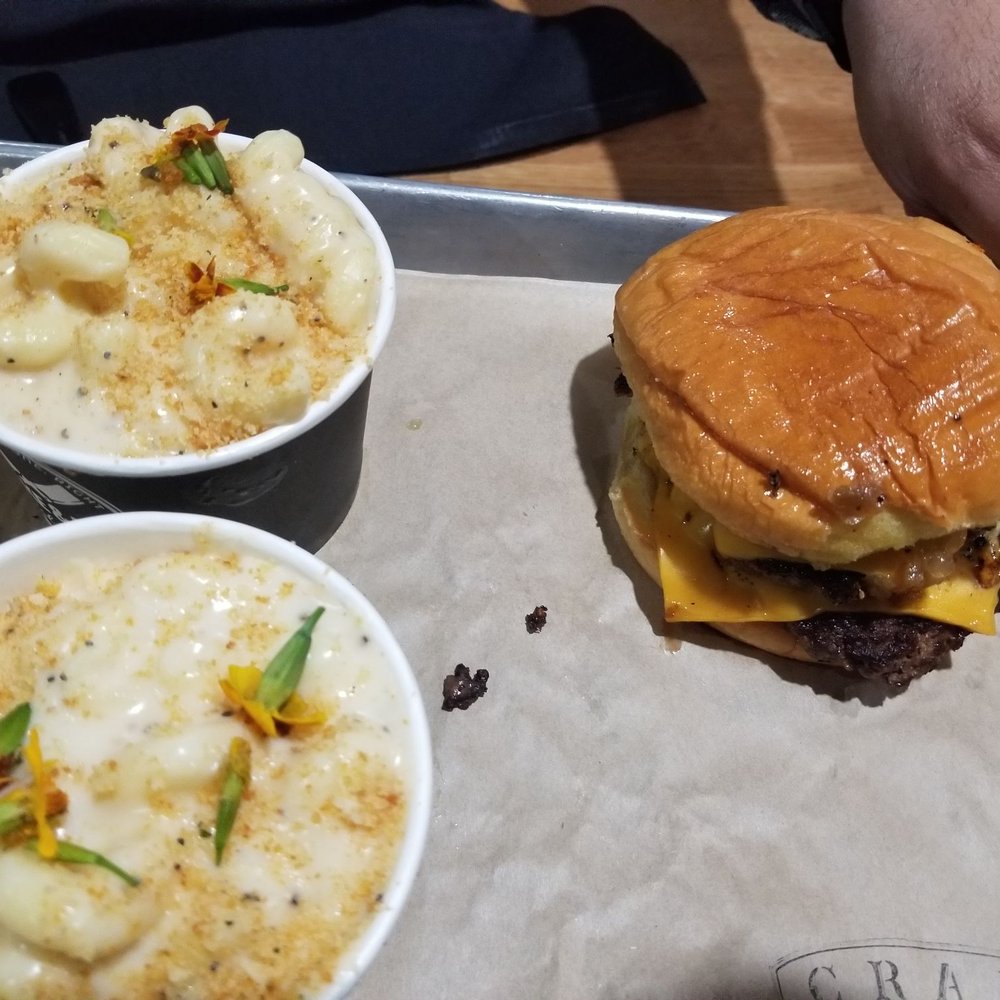 Craft by Smoke and Fire - Smash burger came with a side dish. My husband chose Mac& cheese.we order an extra one. - Comfort Food Near Me - Arcadia, California Craft by Smoke and Fire - Smash burger came with a side dish. My husband chose Mac& cheese.we order an extra one. - Comfort Food Near Me - Arcadia, California