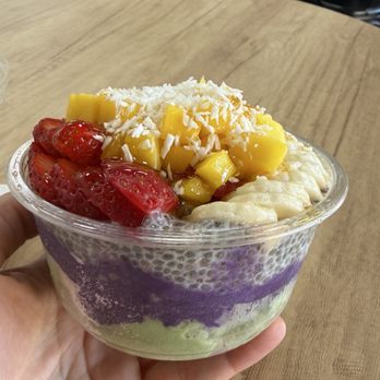 Scoops Handcrafted Acai Bowls - Matcha Ube Bowl - Acai Bowls Near Me - Merced, California