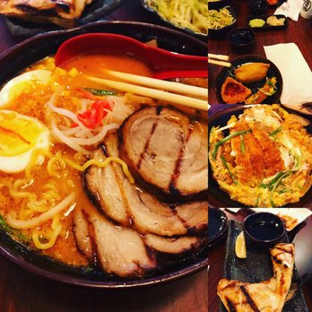 Sushi Kuu - Spicy pork ramen, katsudon, amberjack collar, potato croquettes, inari and sunomono salad. - Sushi Bars Near Me - Visalia, California Sushi Kuu - Spicy pork ramen, katsudon, amberjack collar, potato croquettes, inari and sunomono salad. - Sushi Bars Near Me - Visalia, California