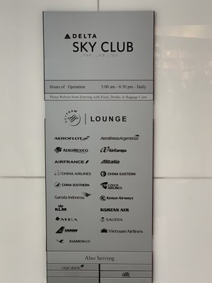 Menu photo 4 Delta Sky Club Miami, FL