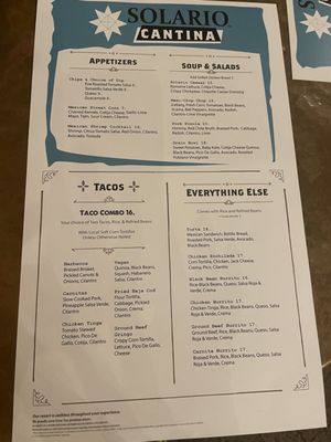 Menu photo 7 Solario Cantina Nashville, TN