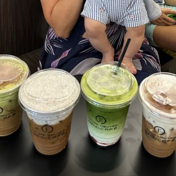 Trung Nguyen E Coffee - Banana Cream Coffee, Black Sesame Cream Coffee, Strawberry Matcha Latte, and Sea Salt Cream Coffee - Coffee & Tea Near Me - Houston, Texas