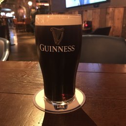 Freshly poured pint of Guinness