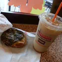 Baskin-Robbins Ice Cream & Dunkin Donuts - A spinach artichoke supreme bagel w/ a complimentary iced coffee with pumpkin flavoring (National Coffee Day).