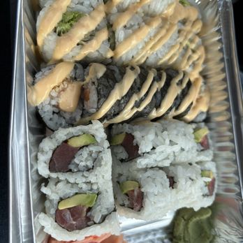 Japanese Express - Sushi (vegetable, tuna and avocado, crunchy salmon) - Japanese Near Me - Mobile, Alabama Japanese Express - Sushi (vegetable, tuna and avocado, crunchy salmon) - Japanese Near Me - Mobile, Alabama