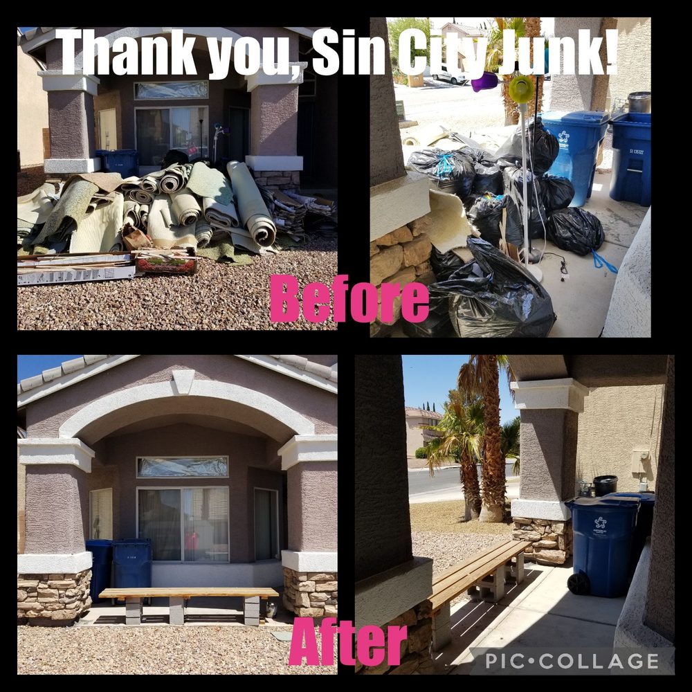 Junk removal before and after.