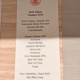 Their current new menu